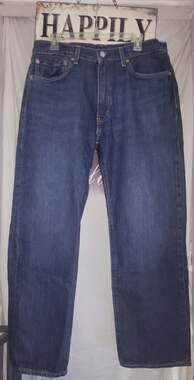 Levi's Premium 555 Relaxed Straight Fit Dark Wash Jeans W34 L30